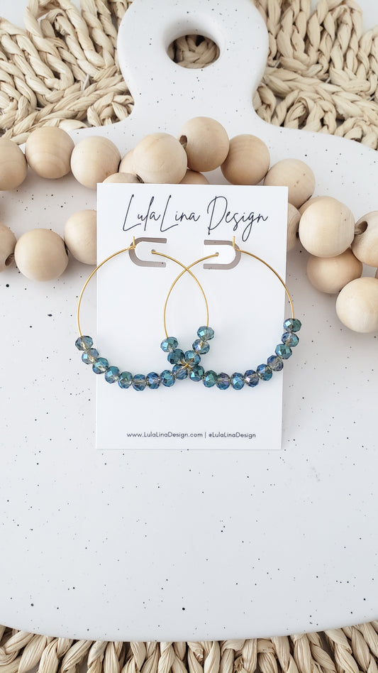 Aquatic | Glass Bead Hoops