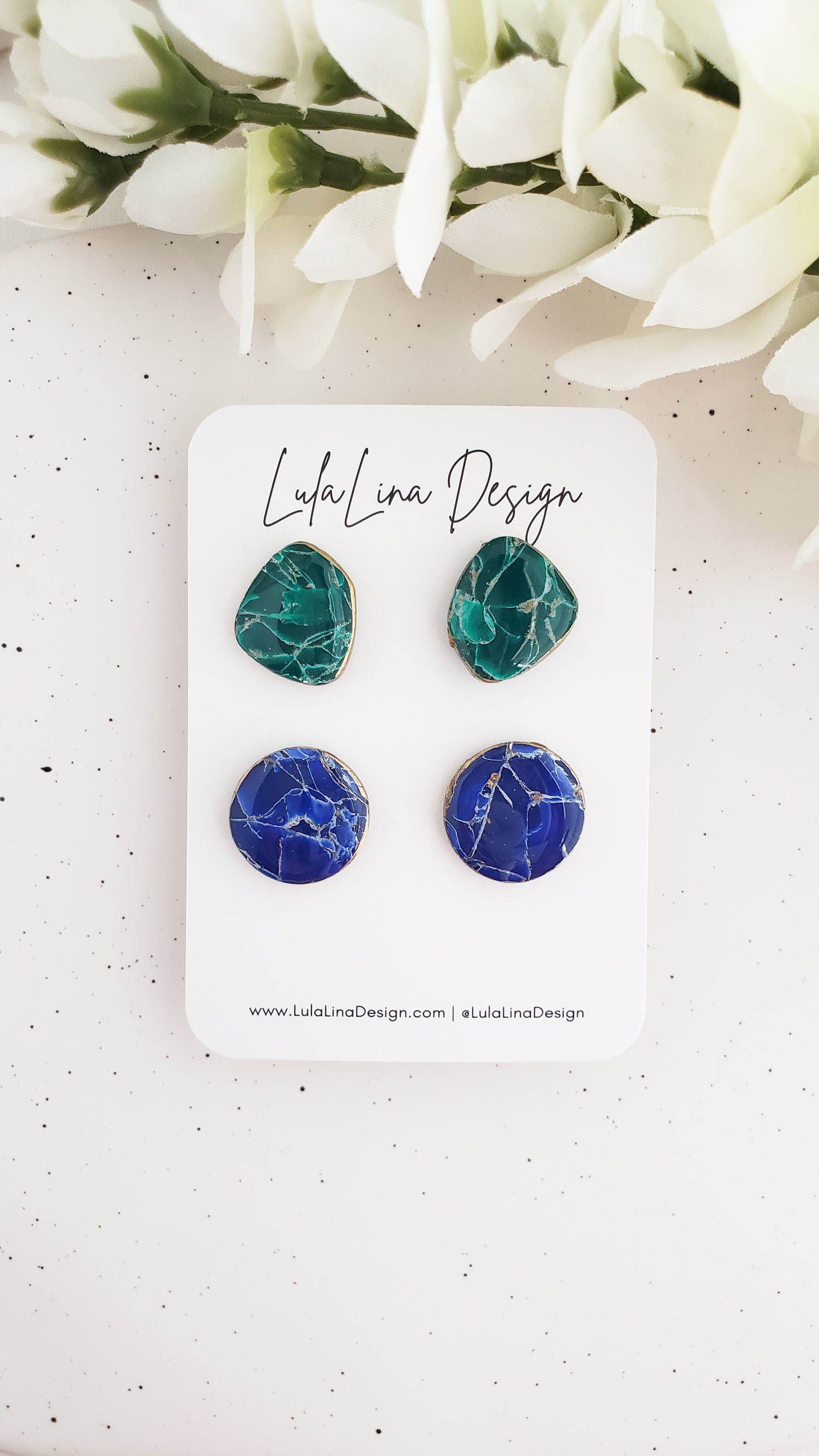 Stud Pack | Emerald and Lapis