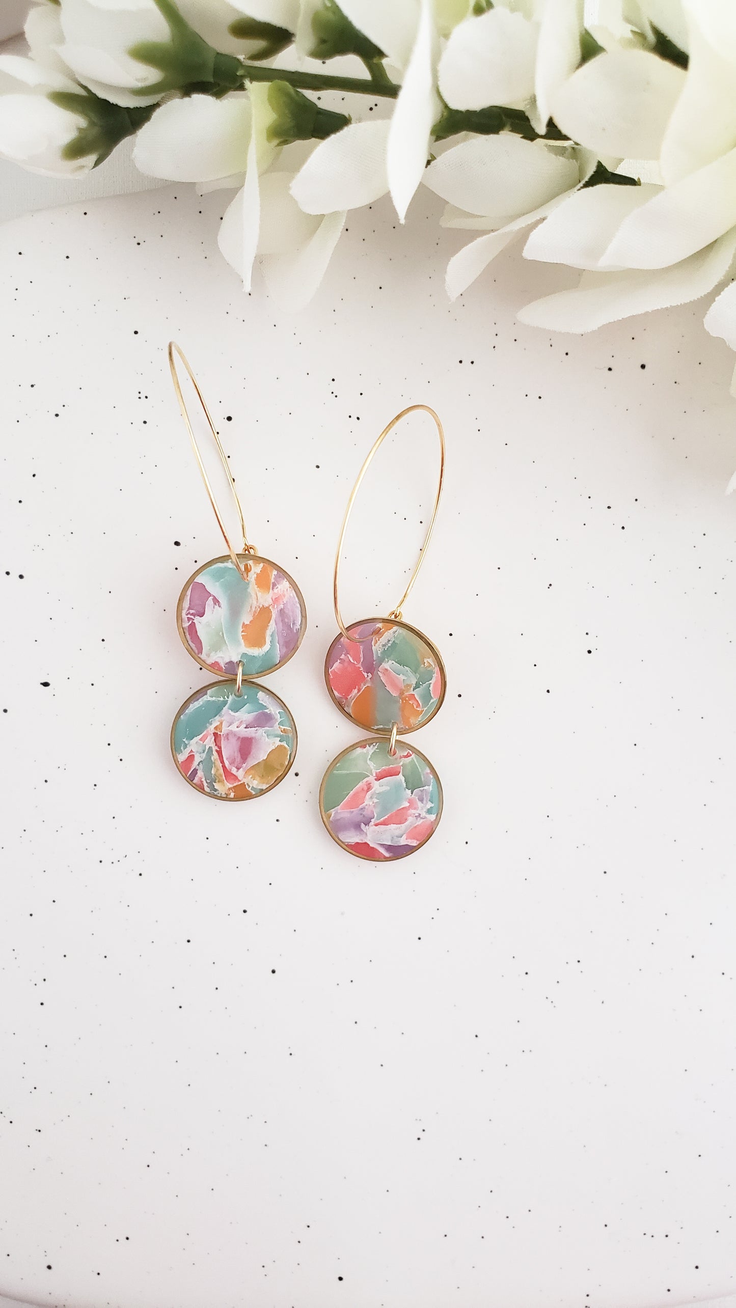 Double Circle Hoops in Tropical | Market Exclusives