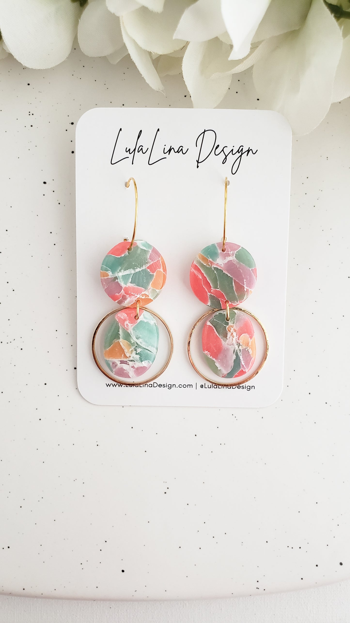 Double Circle Hoops in Tropical  | Market Exclusives