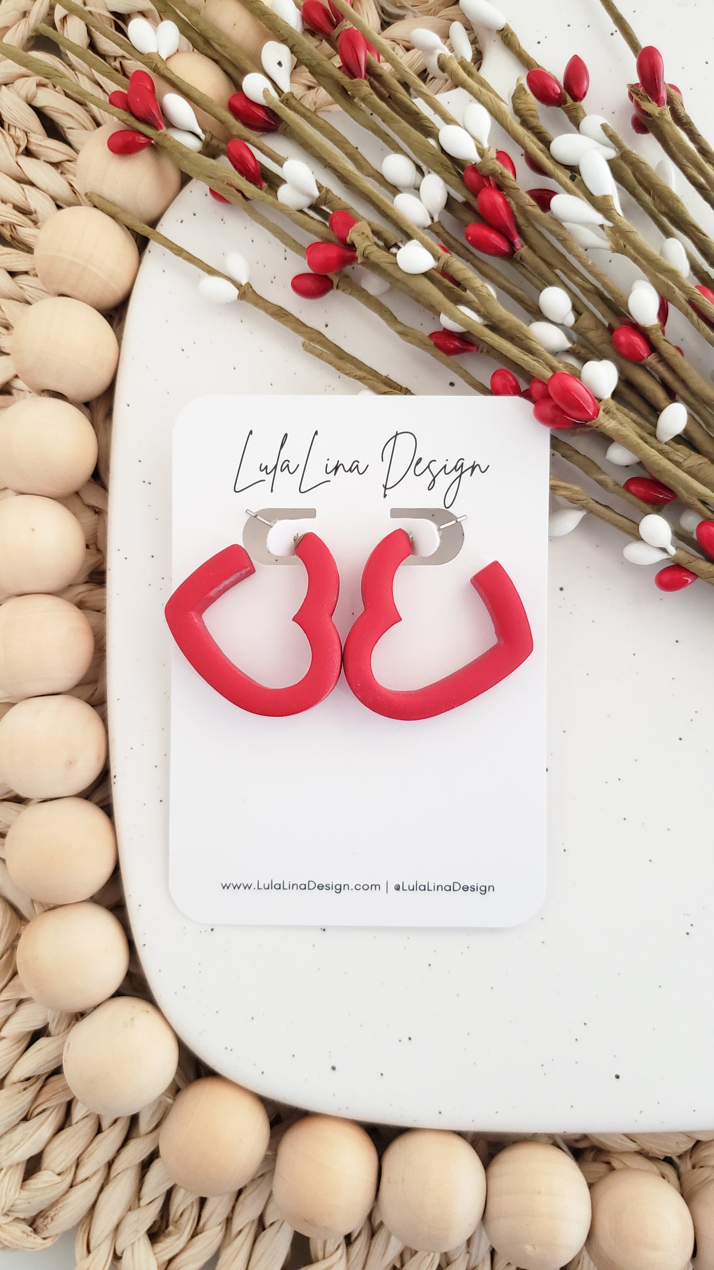 Heart Hoops in Clay | L-O-V-E Collection