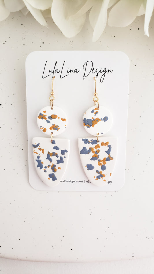 Dangles | Dusty Blue and Mustard