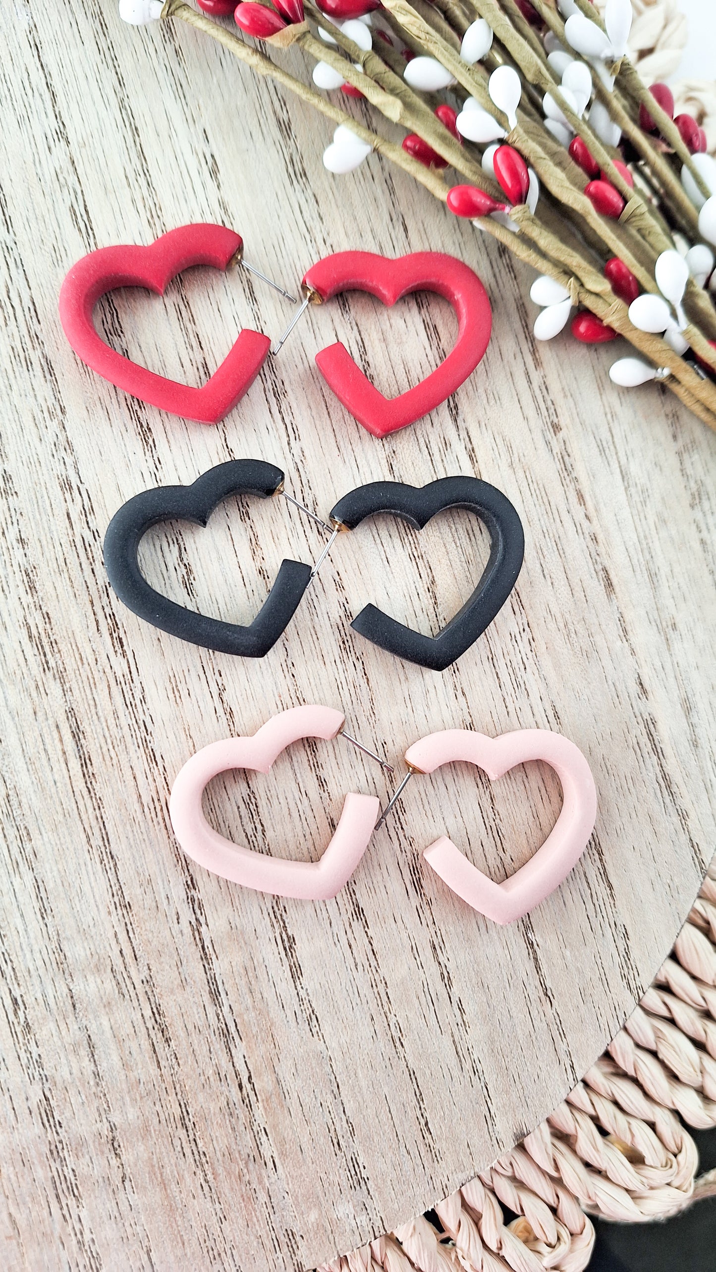 Heart Hoops in Clay | L-O-V-E Collection