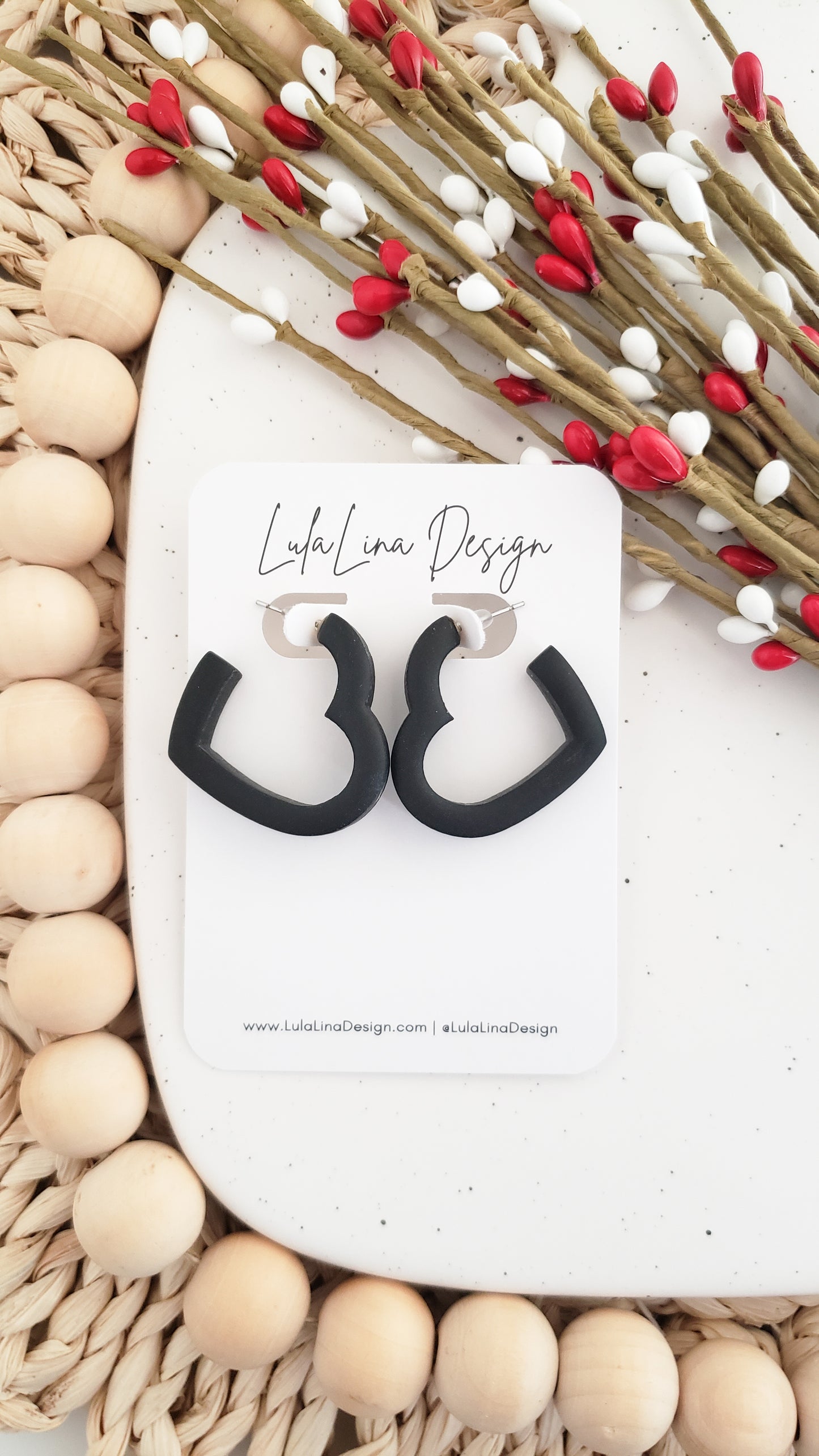 Heart Hoops in Clay | L-O-V-E Collection