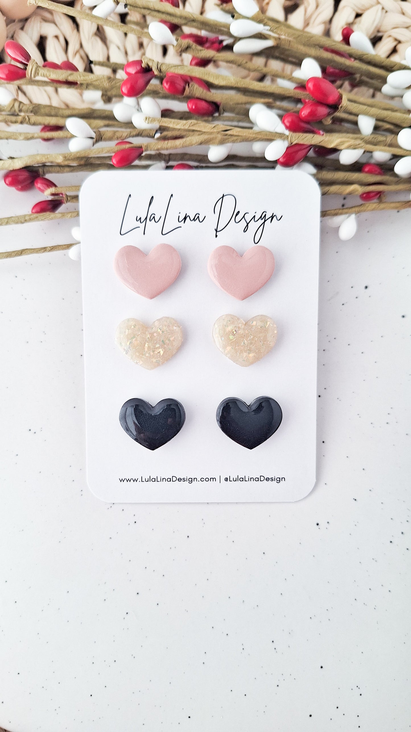 Heart Studs | L-O-V-E Collection