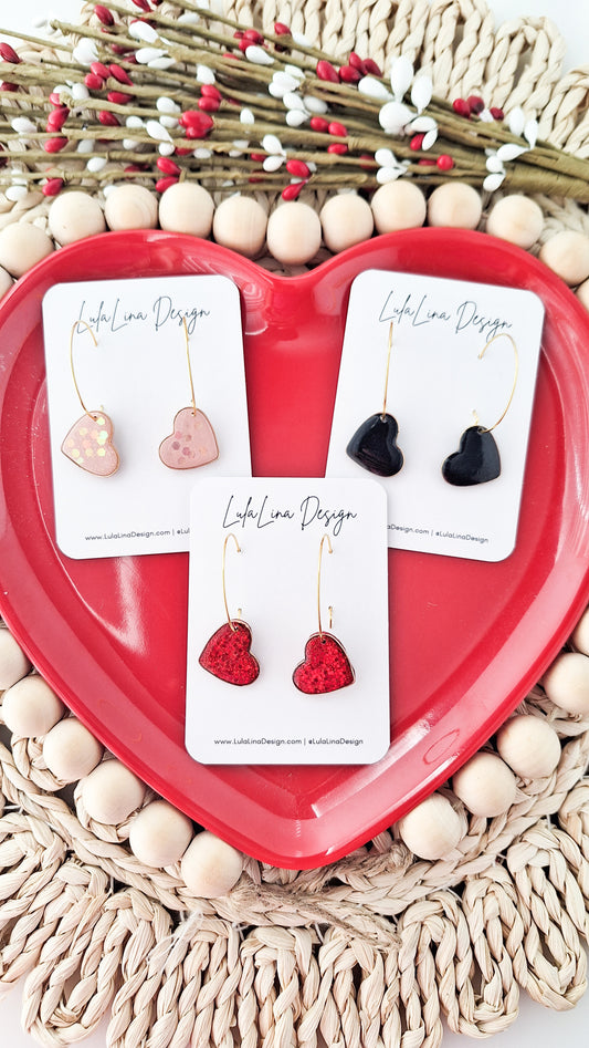 Heart Hoops in Gold | L-O-V-E Collection