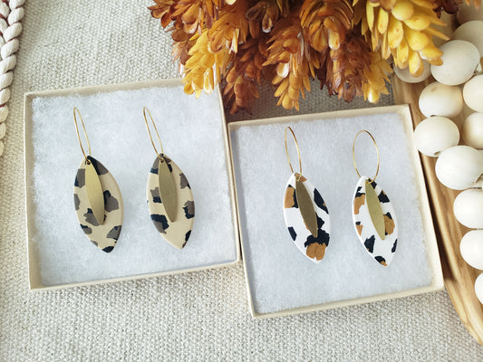 Feather Hoops | Leopard