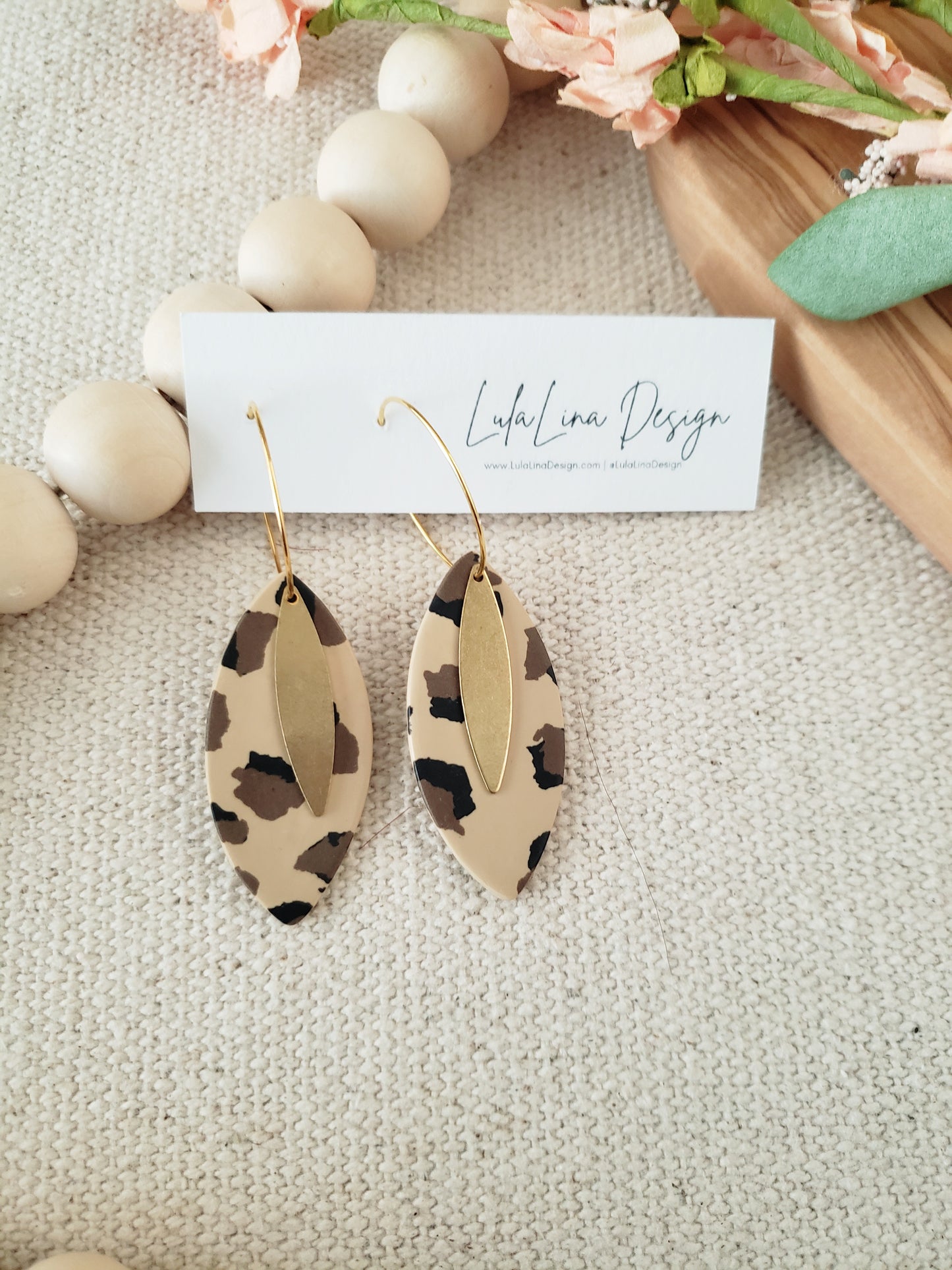 Feather Hoops | Leopard