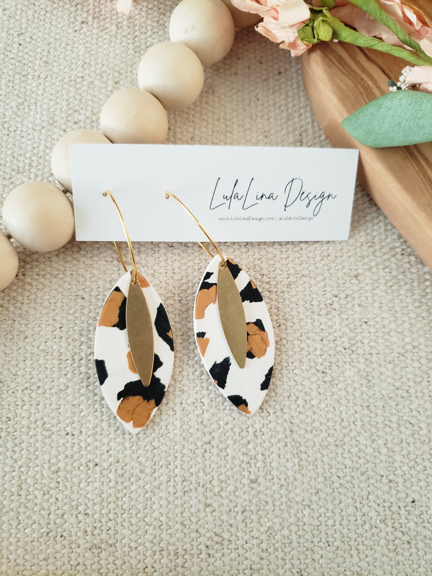 Feather Hoops | Leopard