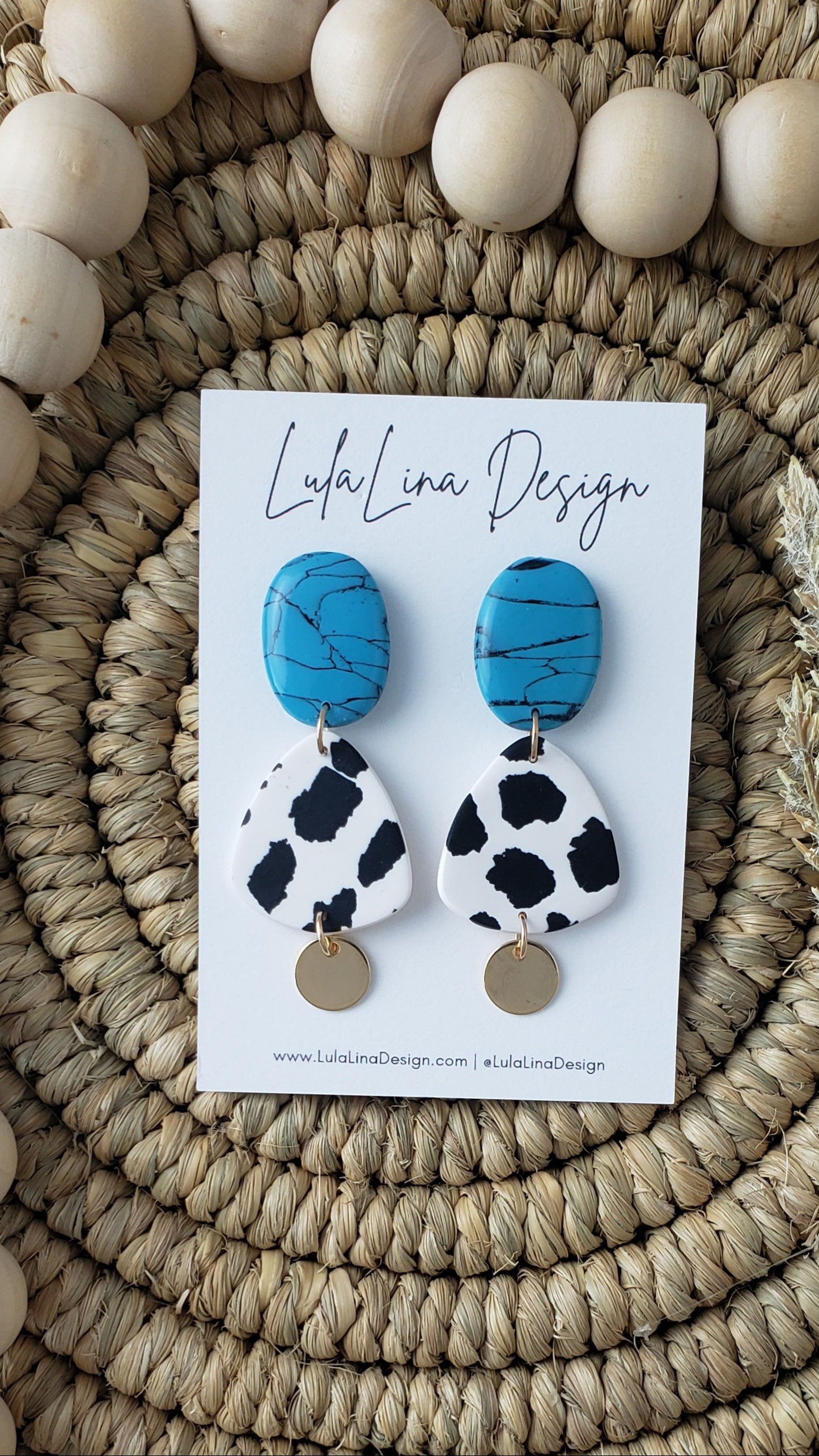 the Jolene | Turquoise and Cow | Rodeo