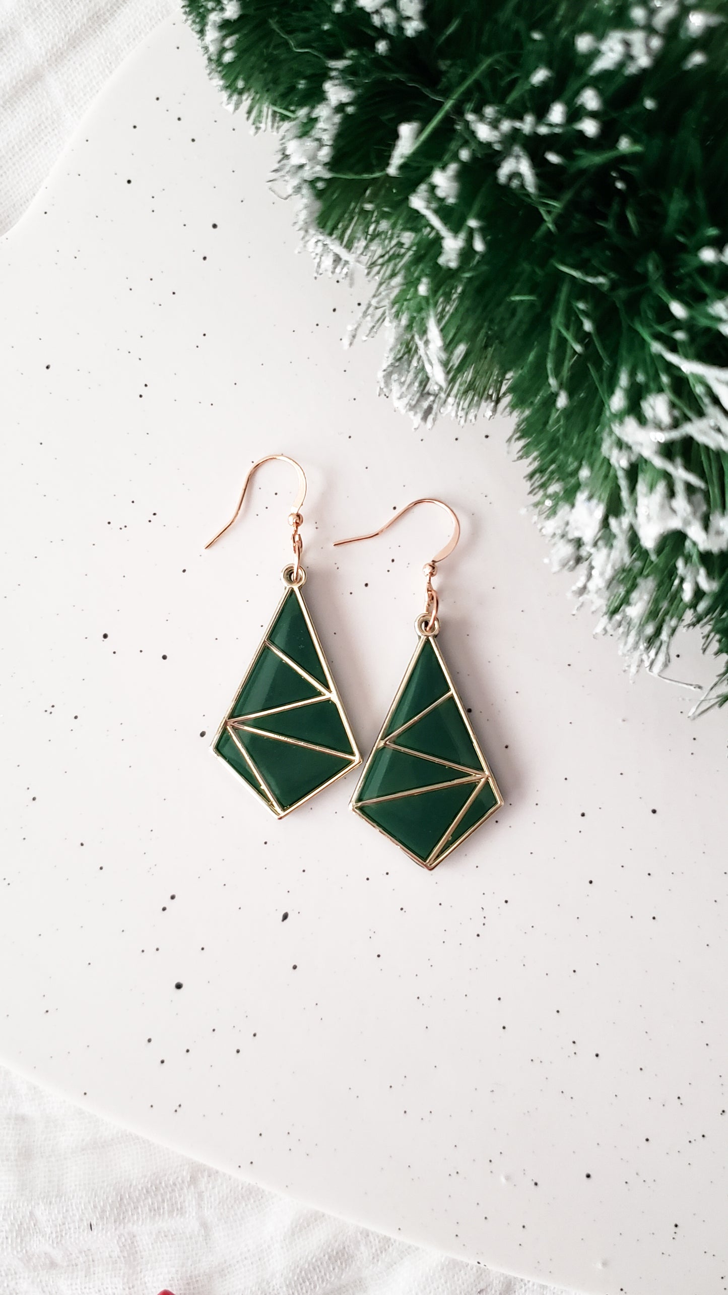 Green Art Deco in Gold Inlay | Boho Collection