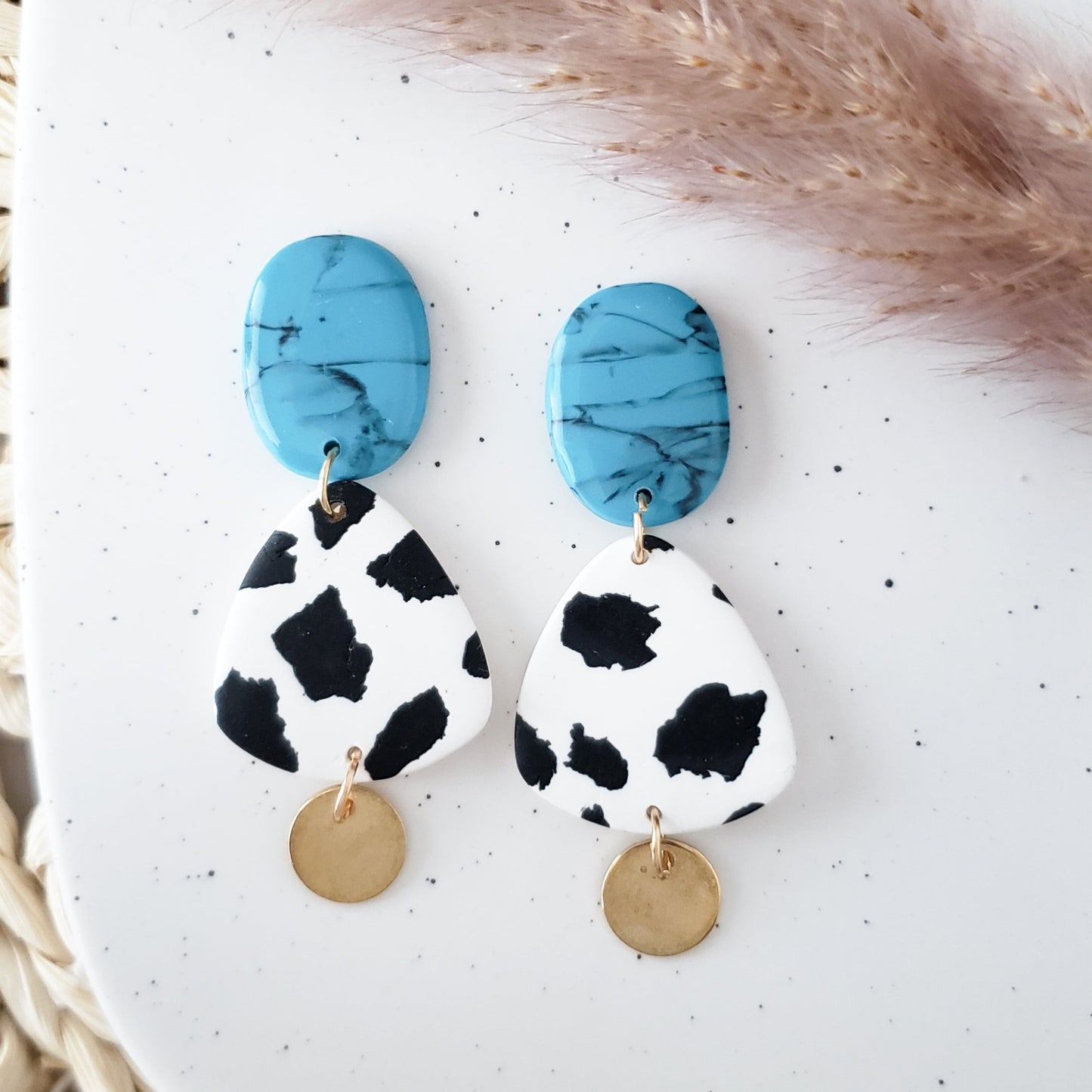 the Jolene | Turquoise and Cow | Rodeo